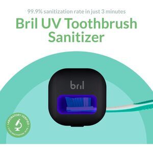 Bril UV-C Toothbrush Sanitizer and Holder Health Black New